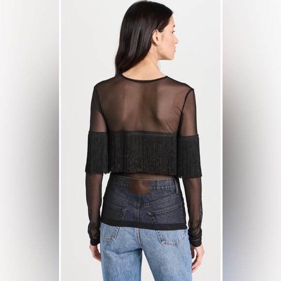 🏷️🔖 NWT Norma Kamali Fringe Top - Picture 4 of 9